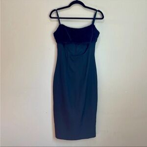 Naked Wardrobe Faux Fur Bust Bodycon Strappy Party Dress Women's Size S